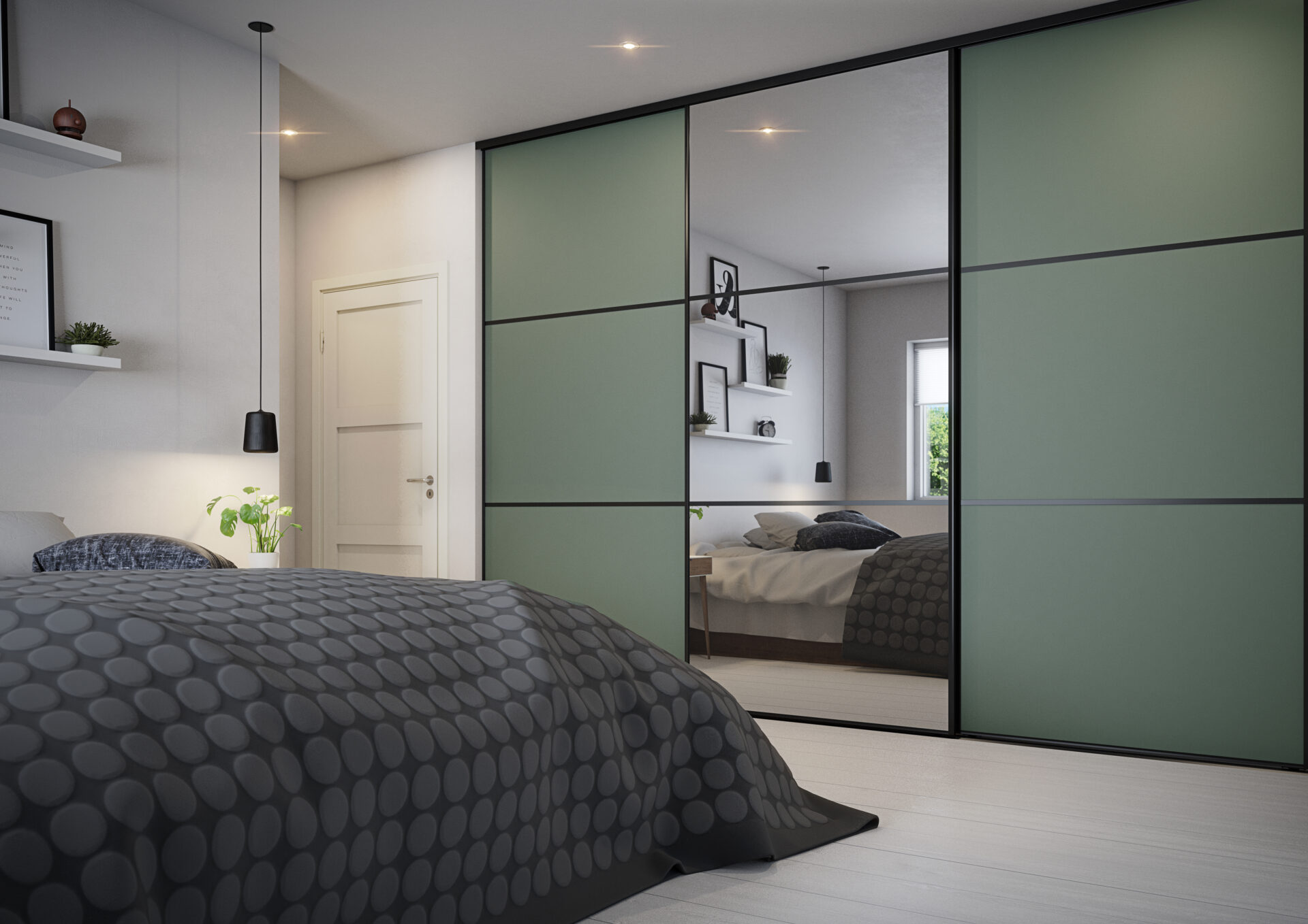 Garderobe fra gulv til loft.